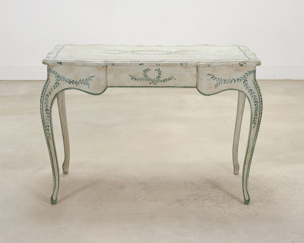 Venetian Painted Country Italian Provincial Writing Table Desk