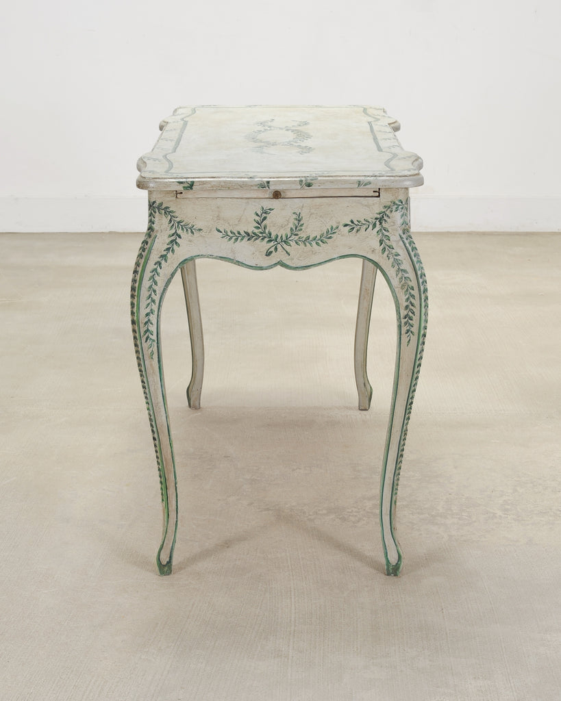 Venetian Painted Country Italian Provincial Writing Table Desk