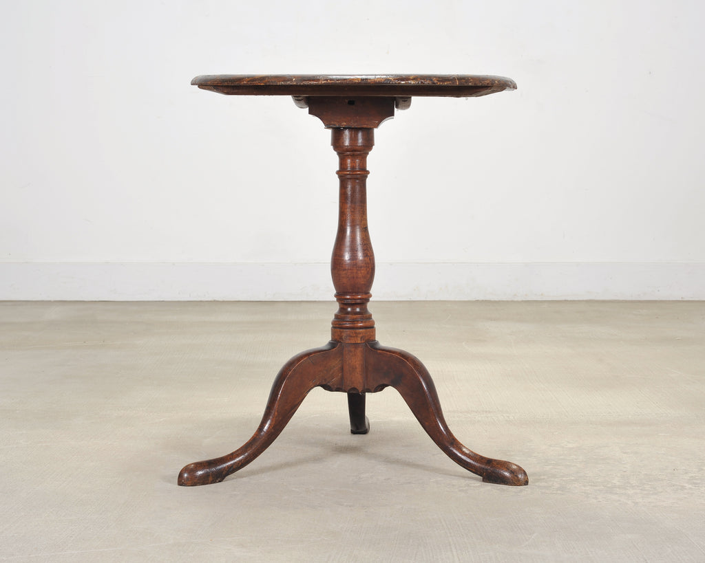 19th Century English Georgian Painted Tilt-Top Tripod Table