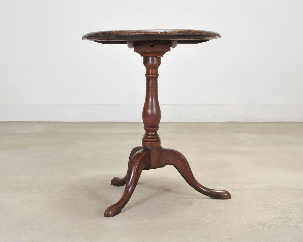 19th Century English Georgian Painted Tilt-Top Tripod Table