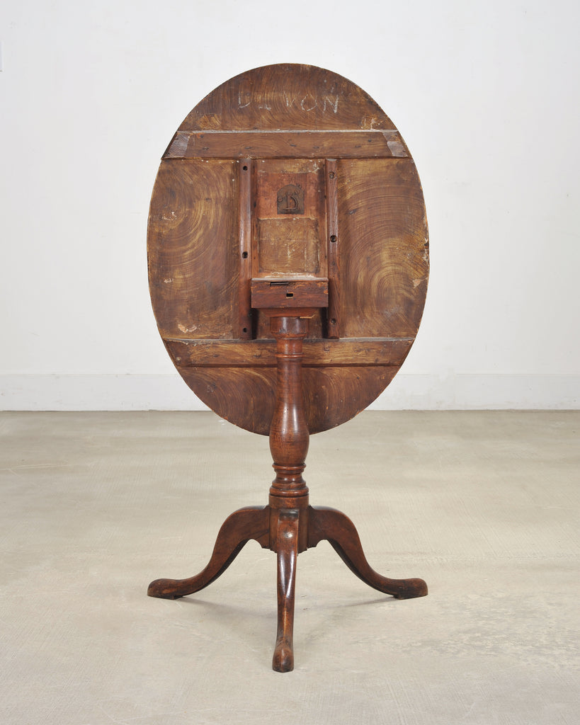 19th Century English Georgian Painted Tilt-Top Tripod Table