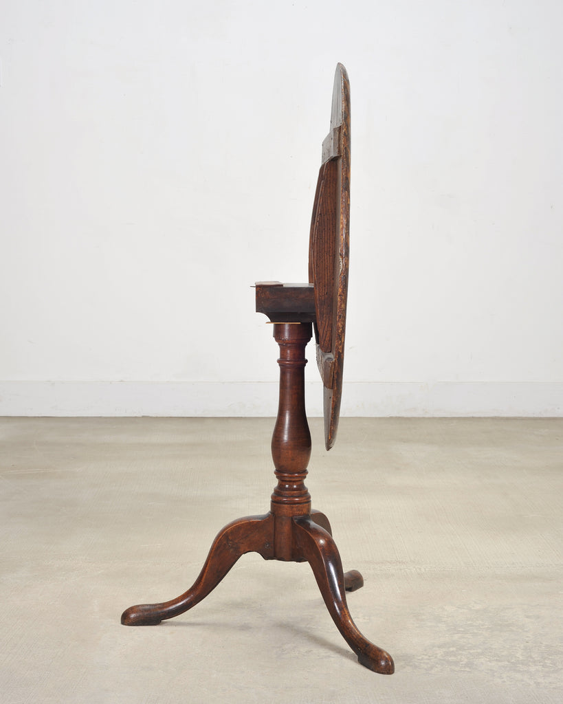 19th Century English Georgian Painted Tilt-Top Tripod Table