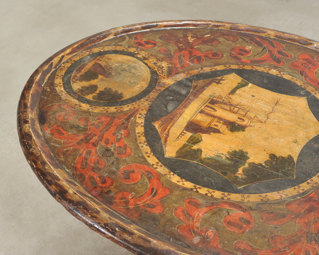 19th Century English Georgian Painted Tilt-Top Tripod Table
