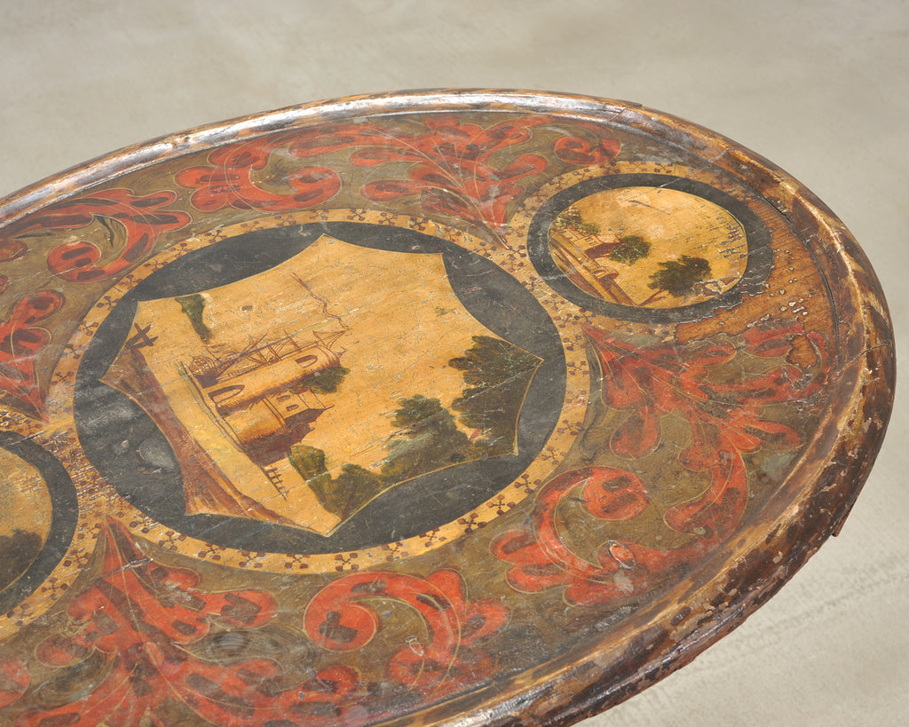 19th Century English Georgian Painted Tilt-Top Tripod Table