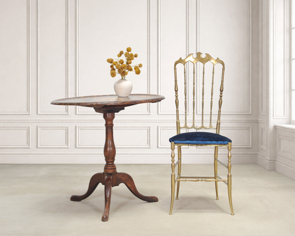 19th Century English Georgian Painted Tilt-Top Tripod Table
