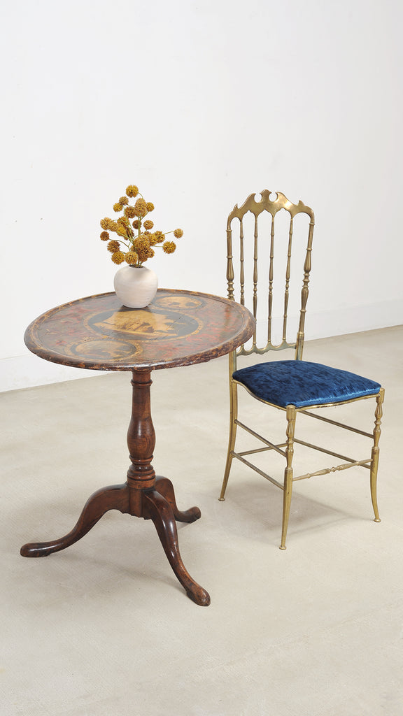 19th Century English Georgian Painted Tilt-Top Tripod Table