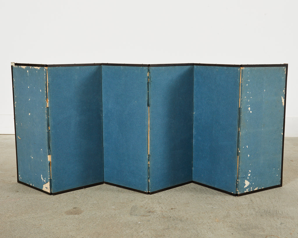 Pair of Japanese Edo Screens Minogame Turtles in Spring Landscape