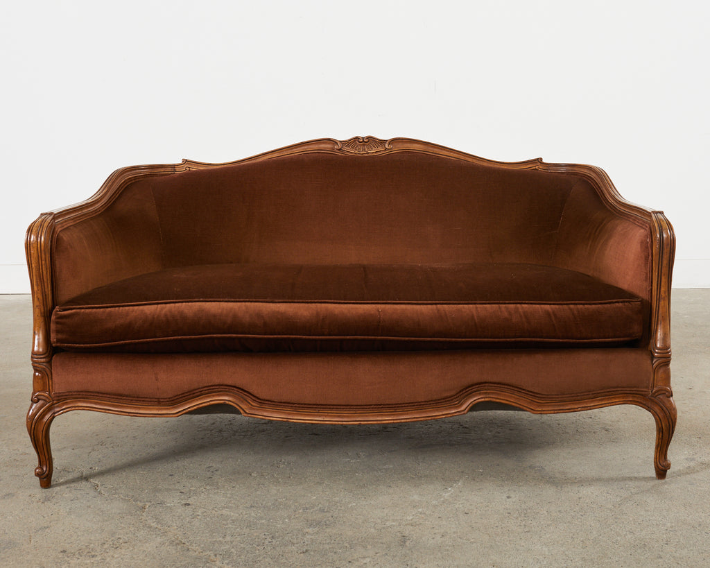 Pair of Country French Provincial Settees by Drexel Heritage