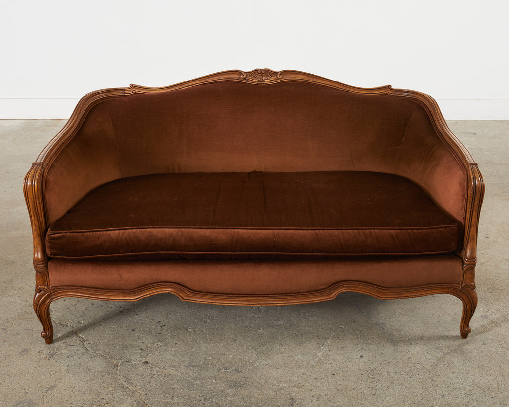 Pair of Country French Provincial Settees by Drexel Heritage