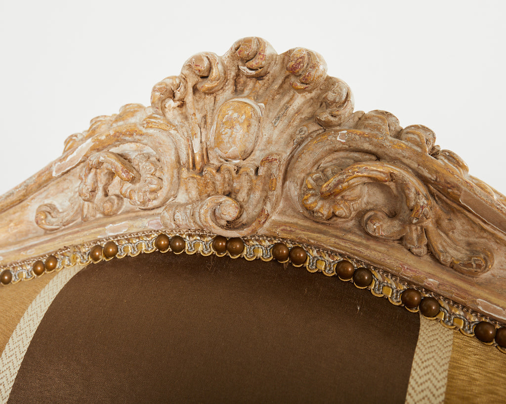 Pair of Hendrix Allardyce French Baroque Style Fauteuil Armchairs