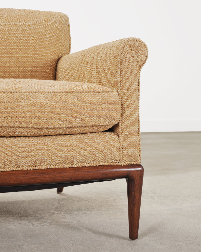 Pair of A. Rudin "No. 600.1" Hardwood Boucle Lounge Armchairs