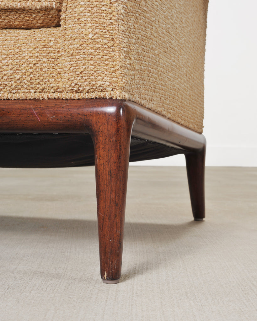 Pair of A. Rudin "No. 600.1" Hardwood Boucle Lounge Armchairs