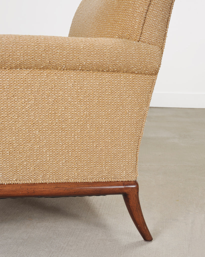 Pair of A. Rudin "No. 600.1" Hardwood Boucle Lounge Armchairs