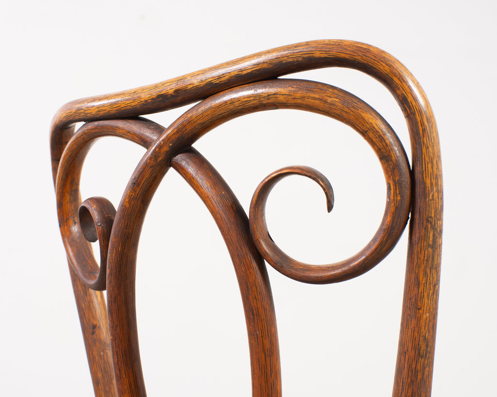 Pair of J & J Kohn Thonet Bentwood Cane Viennese Café Chairs