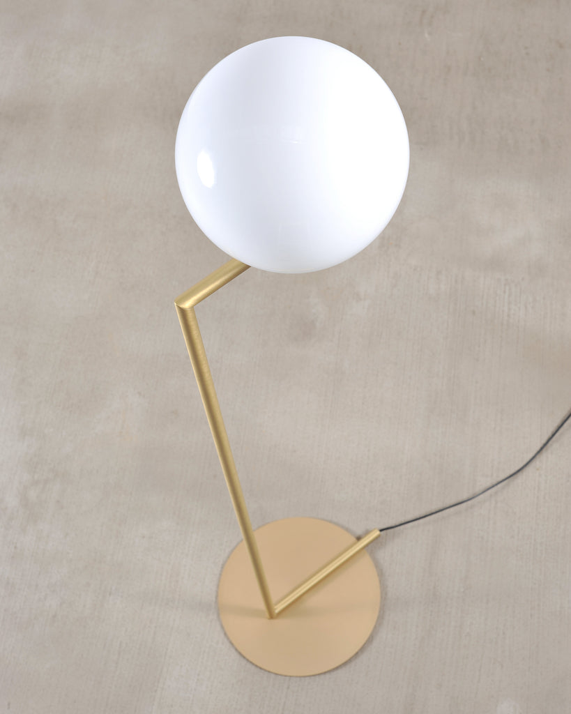 Pair of Michael Anastassiades for Flos Brass Globe IC Floor Lamps
