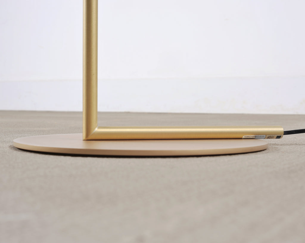 Pair of Michael Anastassiades for Flos Brass Globe IC Floor Lamps