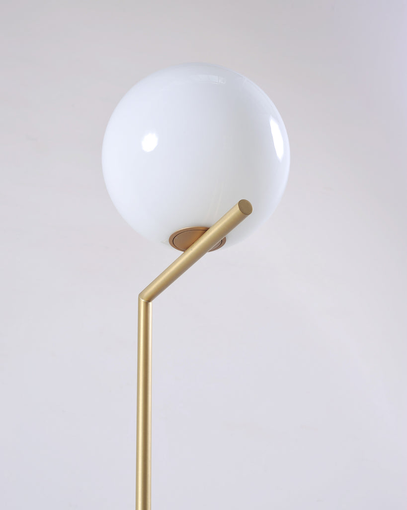 Pair of Michael Anastassiades for Flos Brass Globe IC Floor Lamps