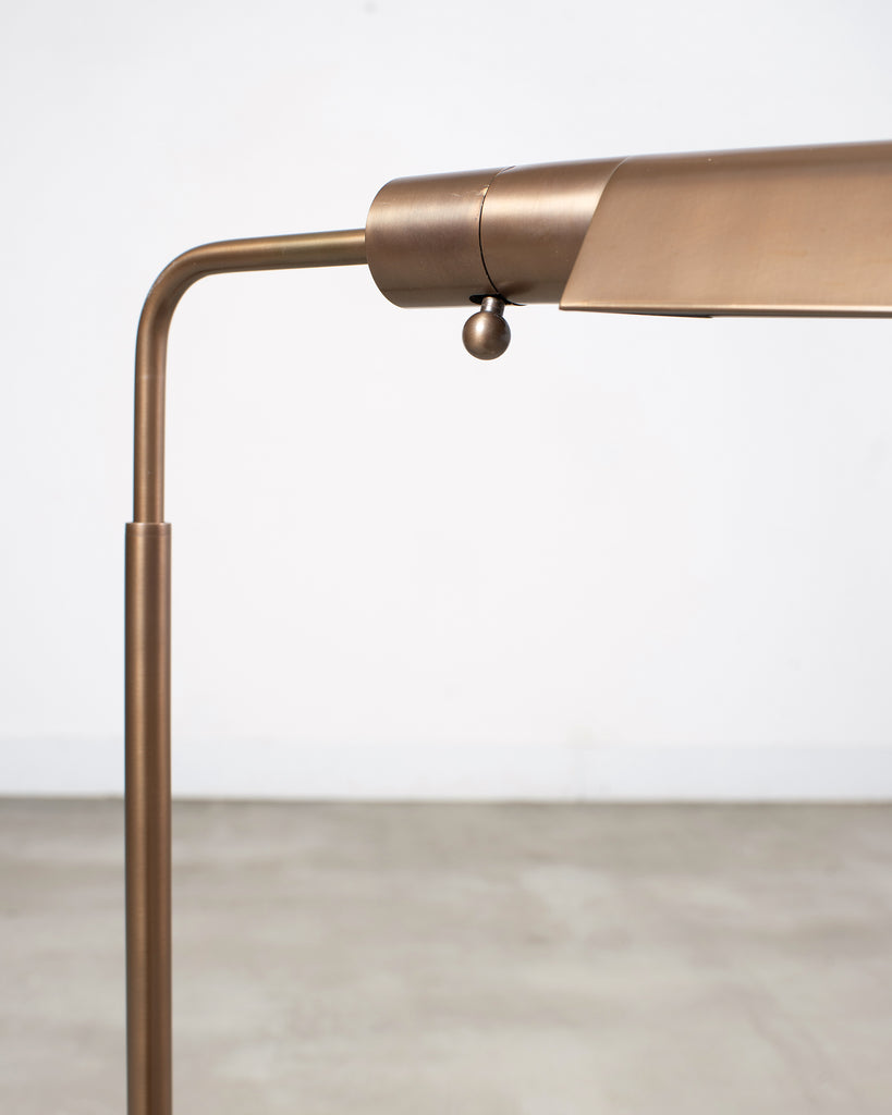 Pair of Casella Bronze Adjustable Pharmacy Floor Lamps