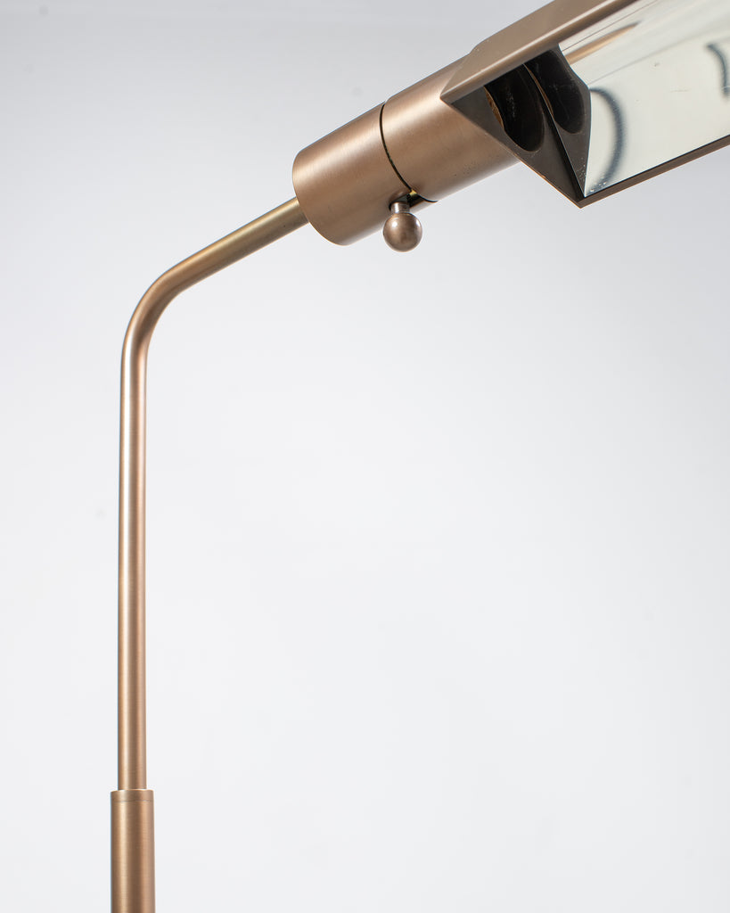 Pair of Casella Bronze Adjustable Pharmacy Floor Lamps