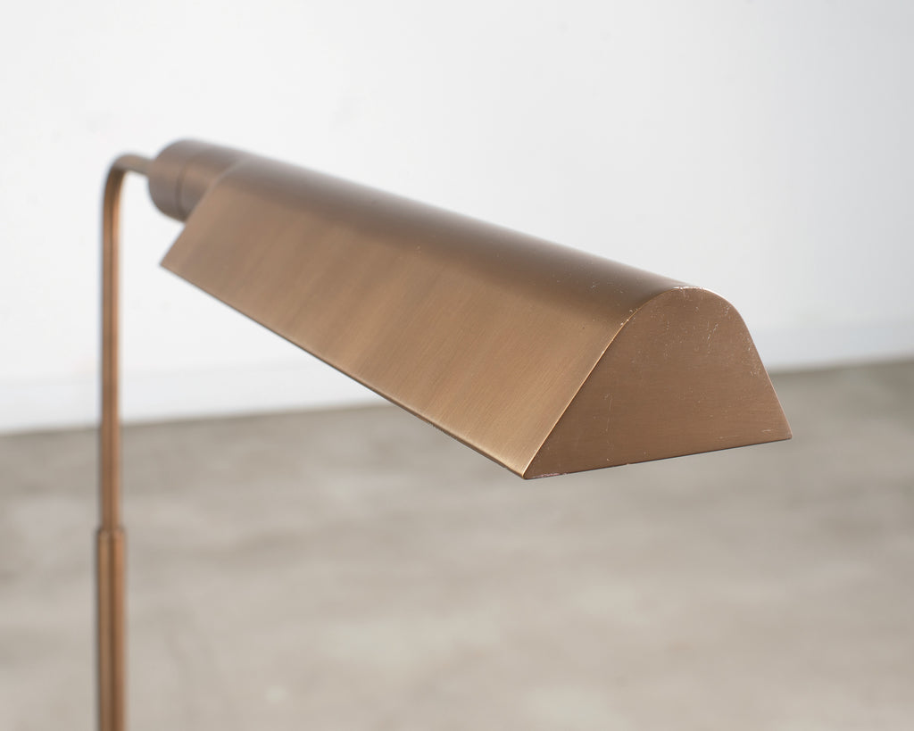 Pair of Casella Bronze Adjustable Pharmacy Floor Lamps