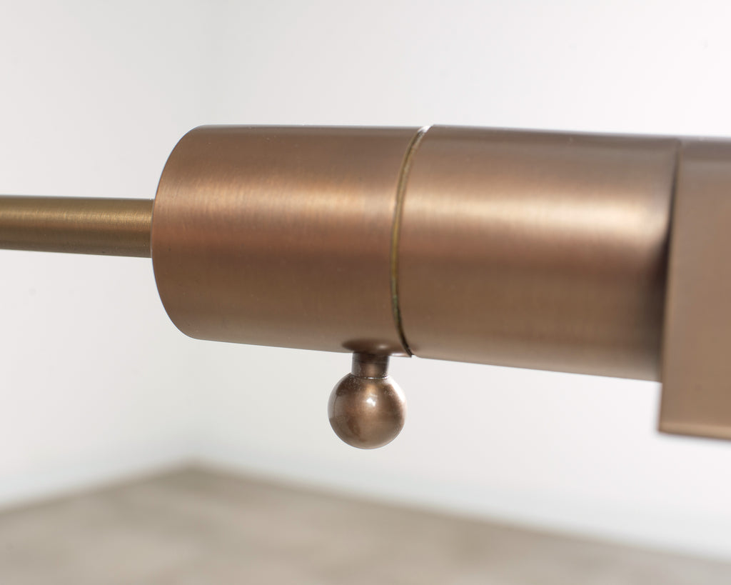 Pair of Casella Bronze Adjustable Pharmacy Floor Lamps