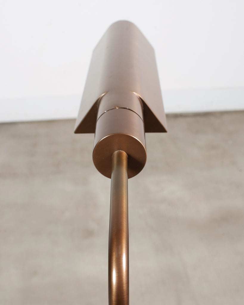 Pair of Casella Bronze Adjustable Pharmacy Floor Lamps