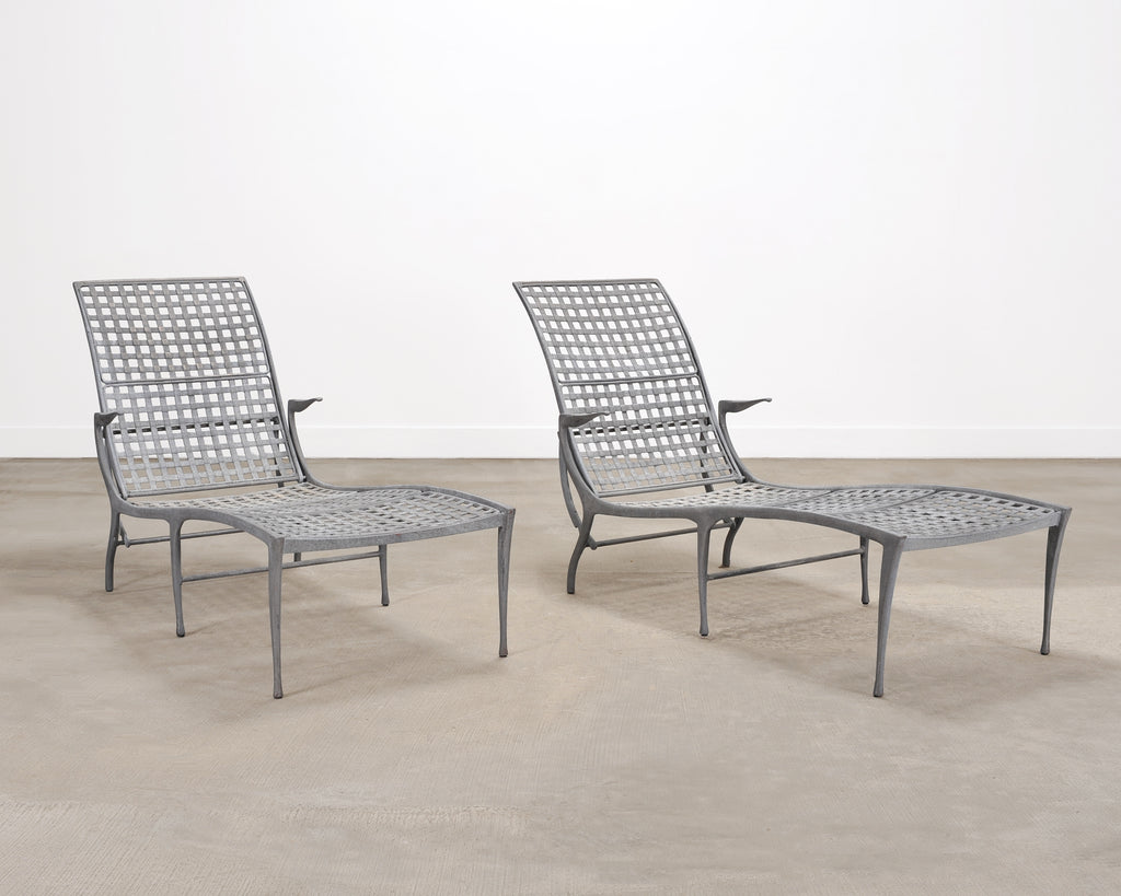 Pair of Dan Johnson Brown Jordan Sol y Luna Chaise Lounges