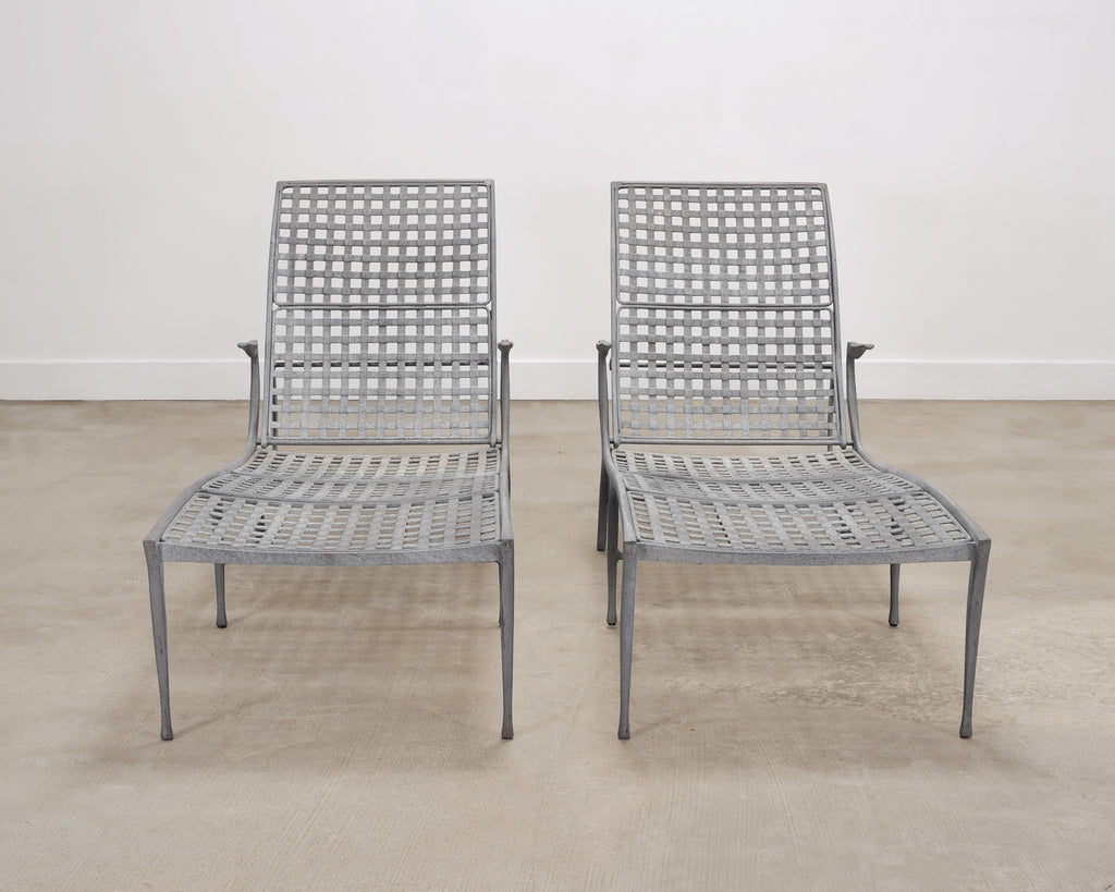 Pair of Dan Johnson Brown Jordan Sol y Luna Chaise Lounges