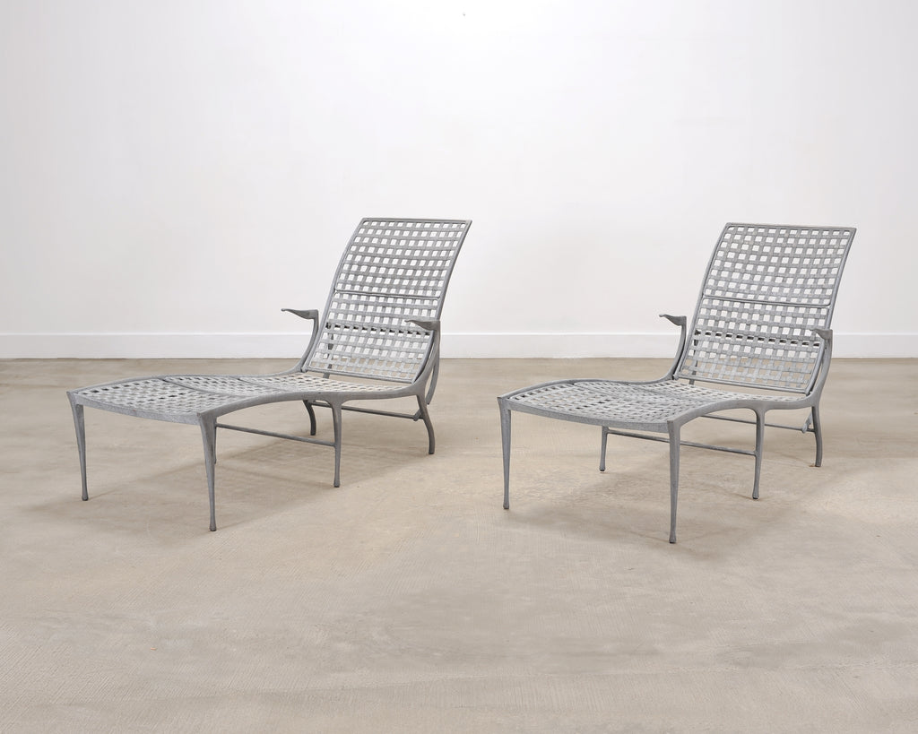 Pair of Dan Johnson Brown Jordan Sol y Luna Chaise Lounges