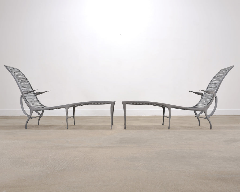 Pair of Dan Johnson Brown Jordan Sol y Luna Chaise Lounges