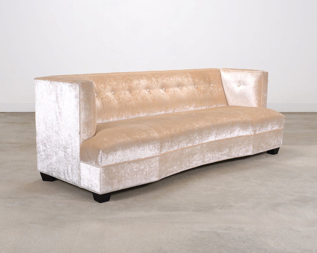 Pair of Velvet Dumont Sofas by Mitchell Gold + Bob Williams