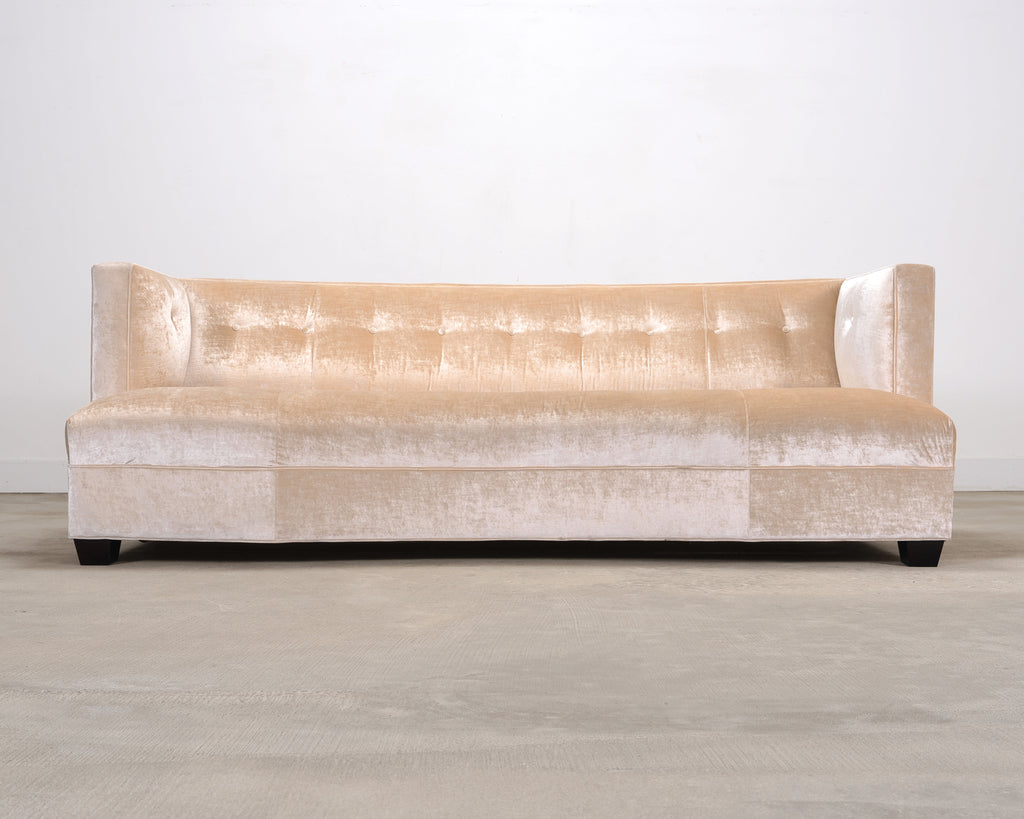 Pair of Velvet Dumont Sofas by Mitchell Gold + Bob Williams