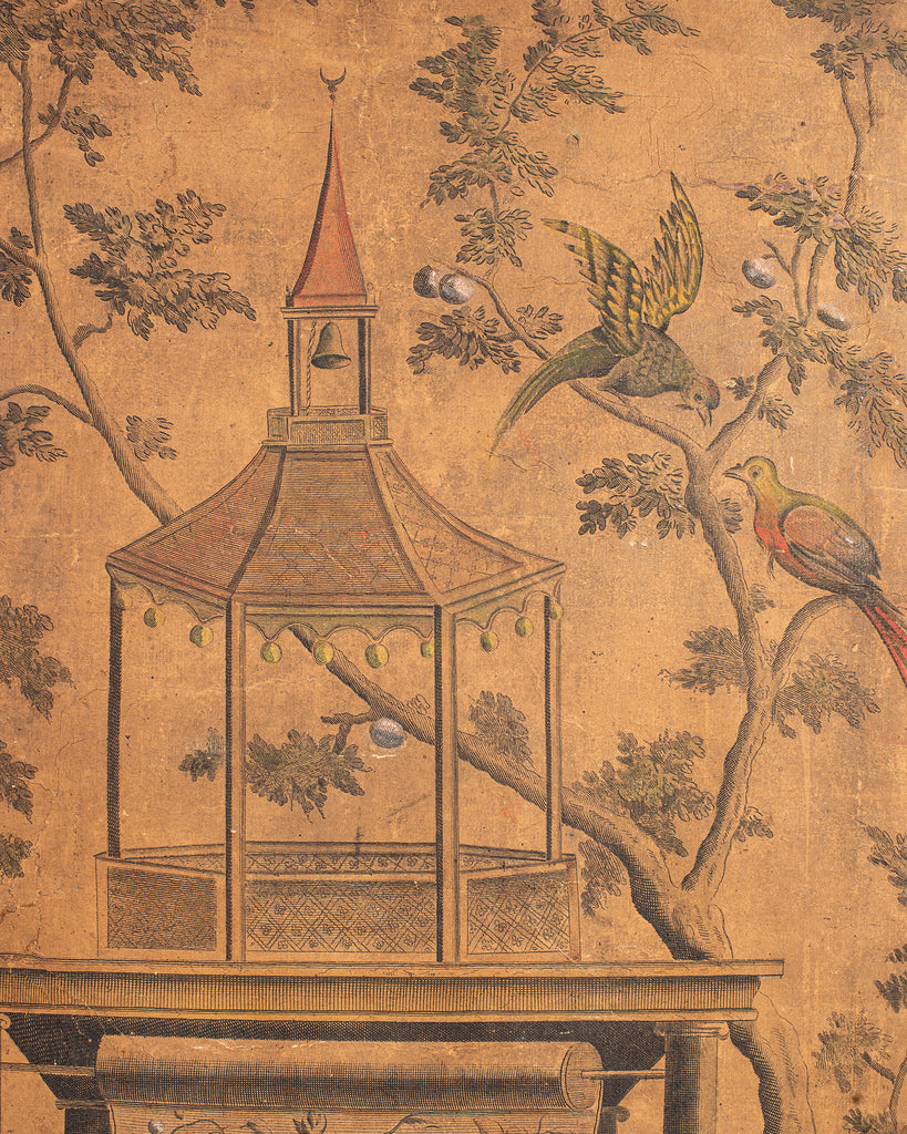 Pair 19th Century French Chinoiserie Wallpaper Panels
