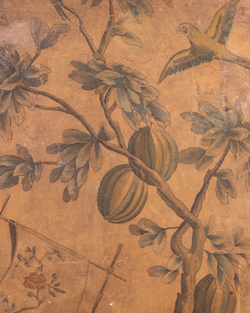 Pair 19th Century French Chinoiserie Wallpaper Panels