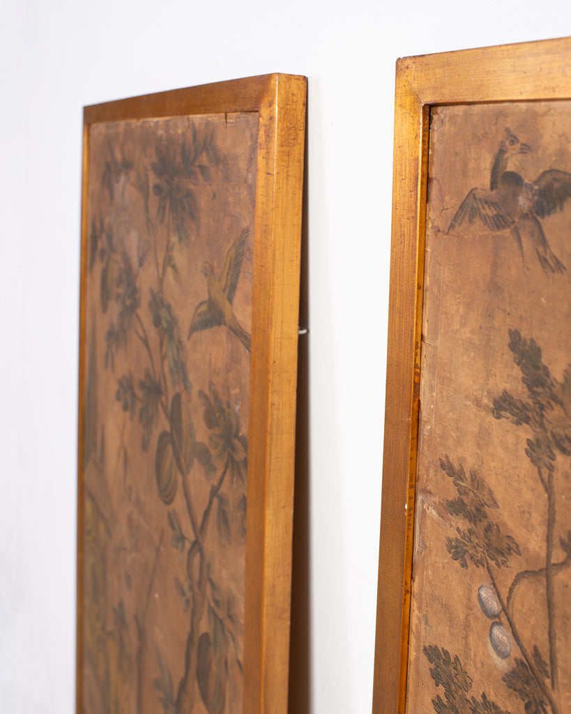 Pair 19th Century French Chinoiserie Wallpaper Panels