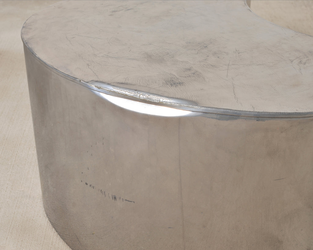 Pair of Mid-Century Chrome Biomorphic Kidney-Form Drinks Tables