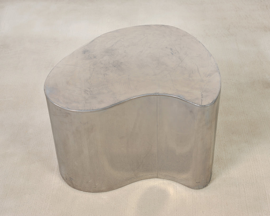 Pair of Mid-Century Chrome Biomorphic Kidney-Form Drinks Tables