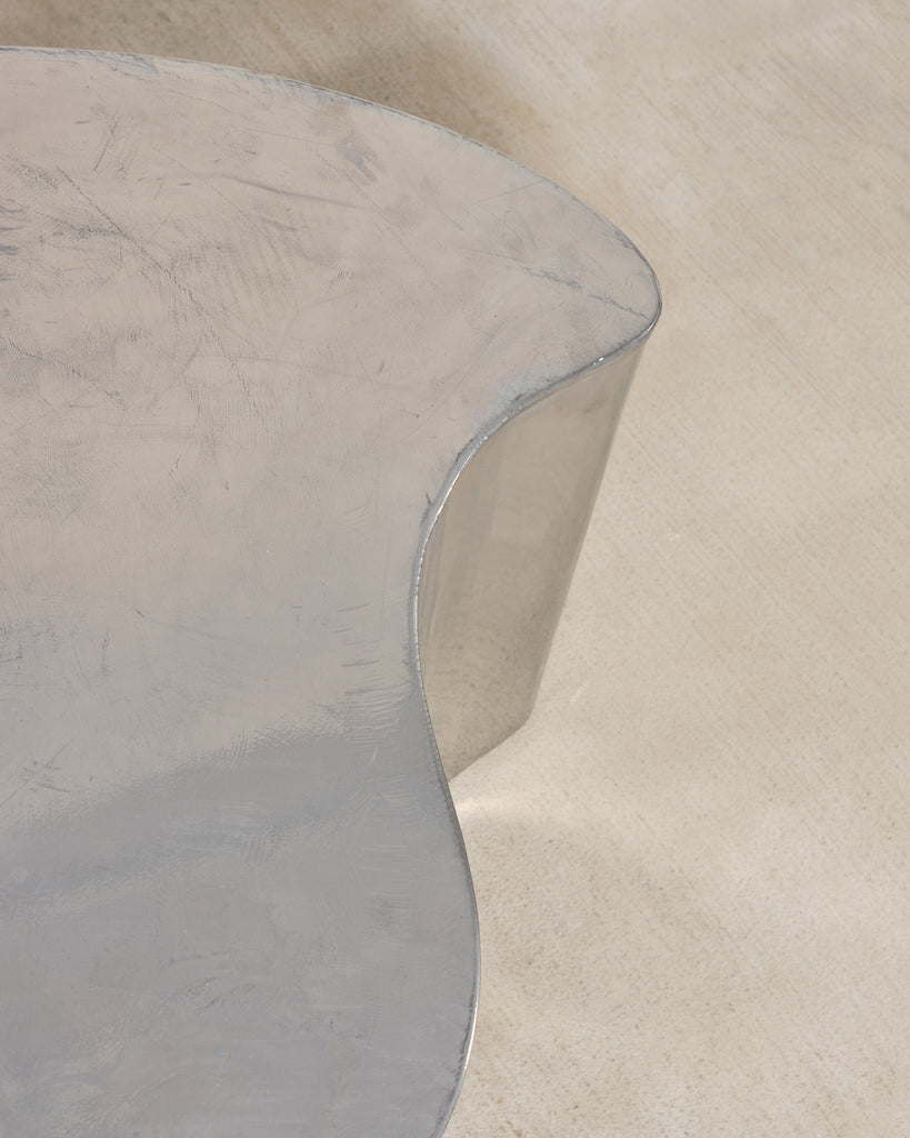 Pair of Mid-Century Chrome Biomorphic Kidney-Form Drinks Tables