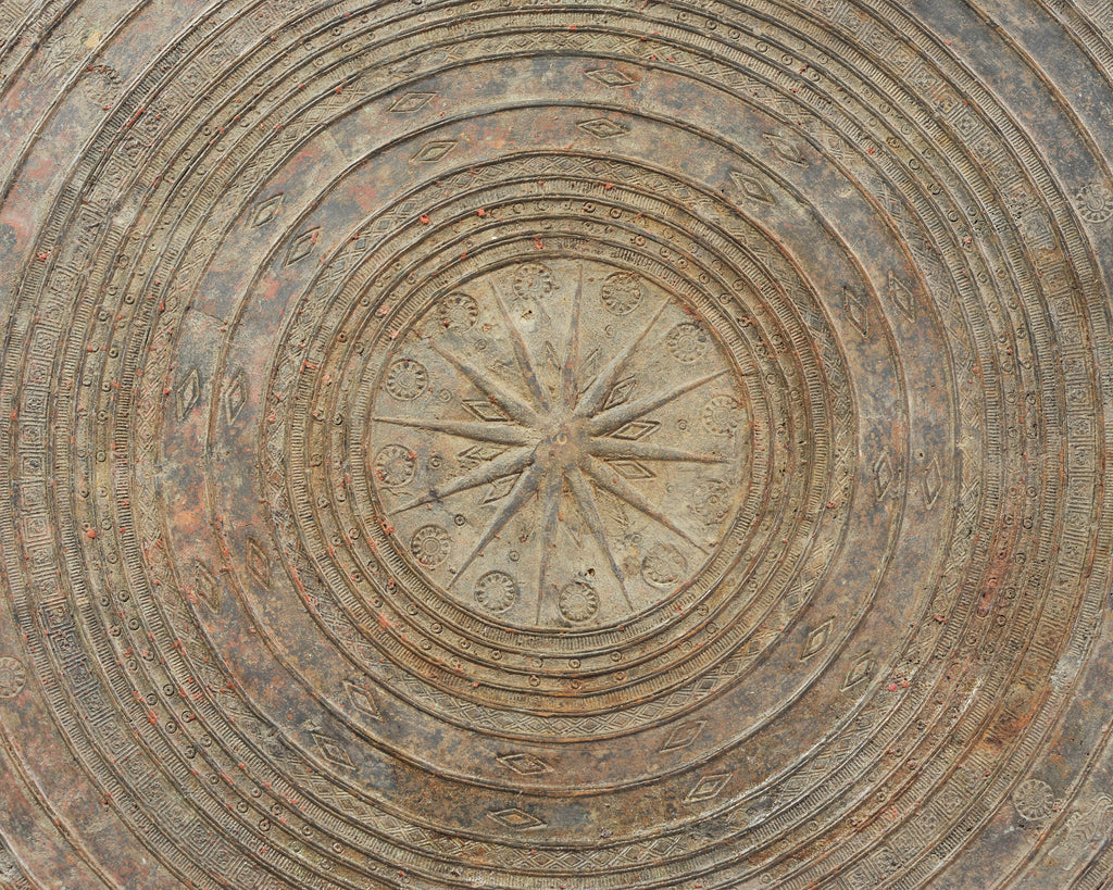 Pair of Southeast Asian Bronze Rain Drums or Drinks Tables