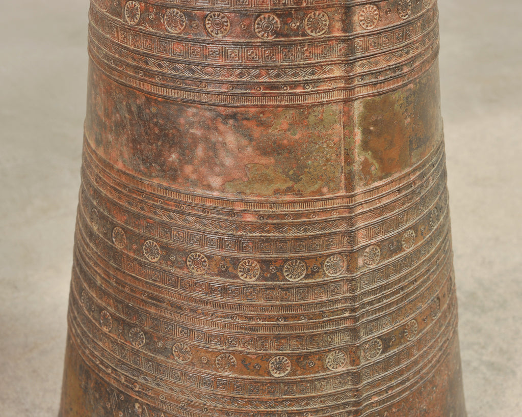 Pair of Southeast Asian Bronze Rain Drum Drinks Tables