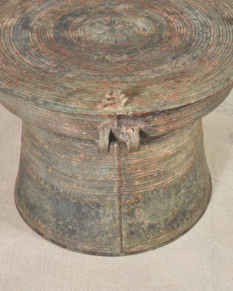 Pair of Southeast Asian Bronze Rain Drums or Drinks Tables