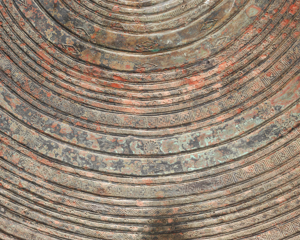 Pair of Southeast Asian Bronze Rain Drums or Drinks Tables