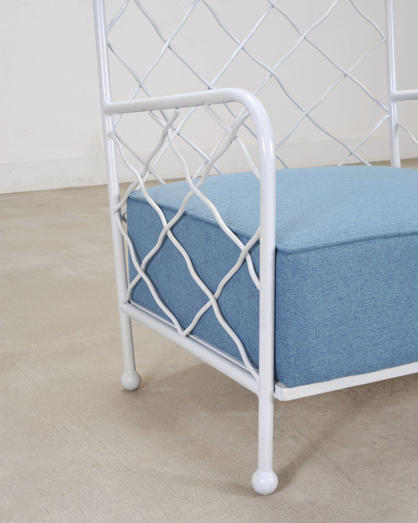 Pair of Midcentury French Iron Lounge Chairs After Royere