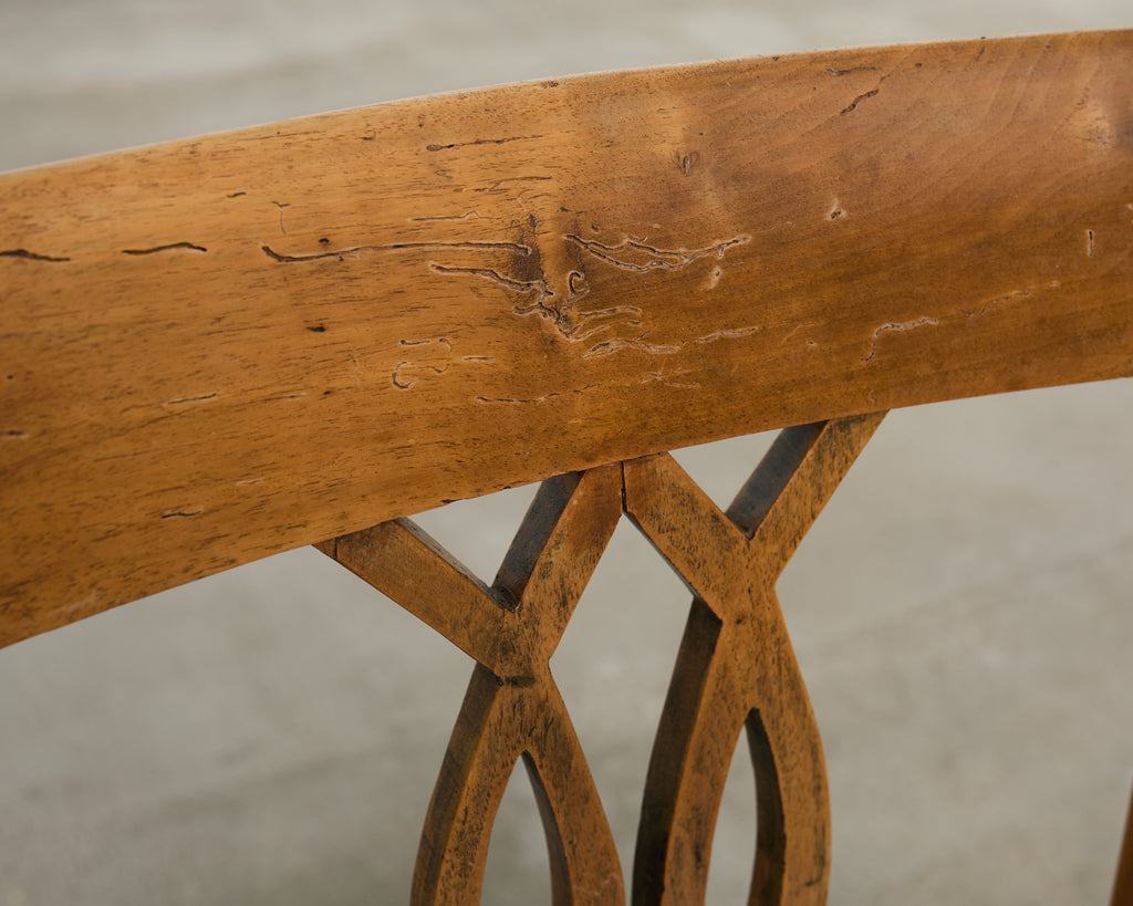 Pair of 19th Century Country French Provincial Fruitwood Armchairs