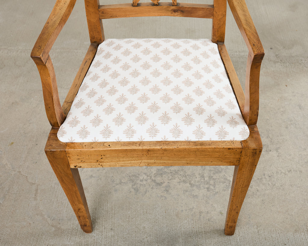 Pair of 19th Century Country French Provincial Fruitwood Armchairs