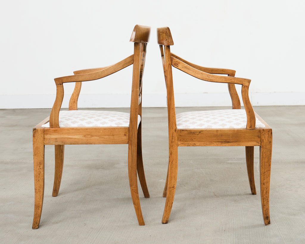 Pair of 19th Century Country French Provincial Fruitwood Armchairs