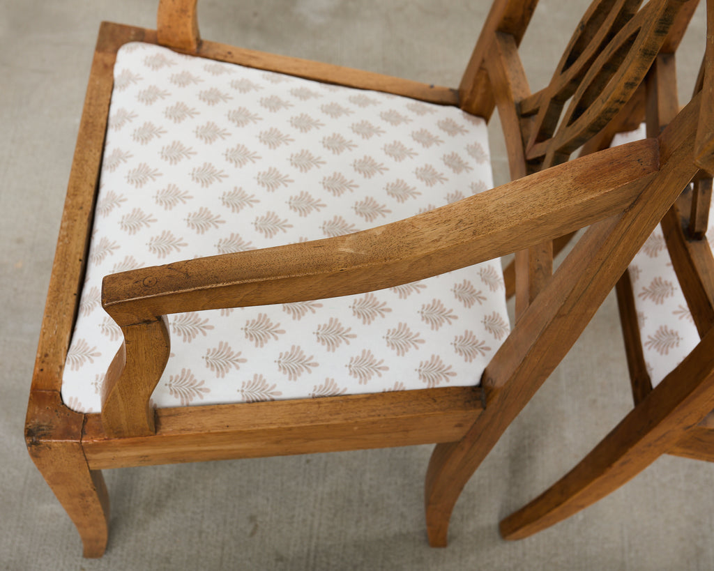 Pair of 19th Century Country French Provincial Fruitwood Armchairs