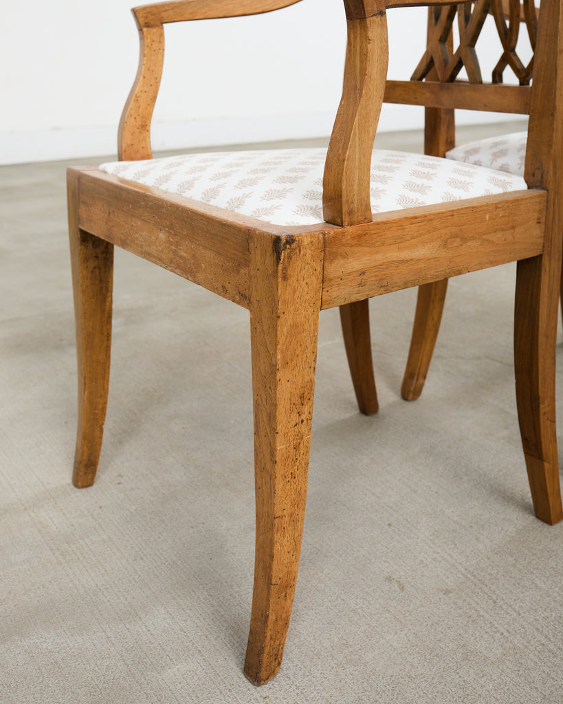 Pair of 19th Century Country French Provincial Fruitwood Armchairs