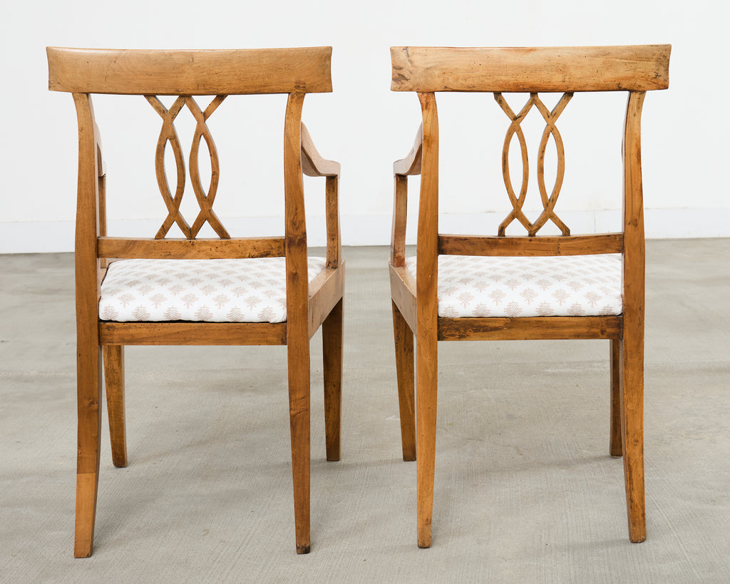 Pair of 19th Century Country French Provincial Fruitwood Armchairs