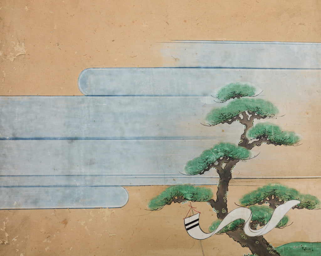 Pair of Japanese Edo/Tokugawa Screens Tale of Heiki